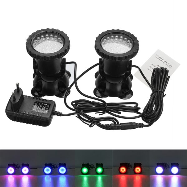 RGB 36 LED 1 set 1/2/4 light Waterproof IP68 Underwater Spot Light For Swimming Pool Fountains Pond Water Garden Aquarium