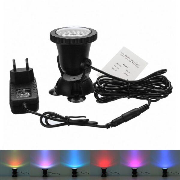 RGB 36 LED 1 set 1/2/4 light Waterproof IP68 Underwater Spot Light For Swimming Pool Fountains Pond Water Garden Aquarium