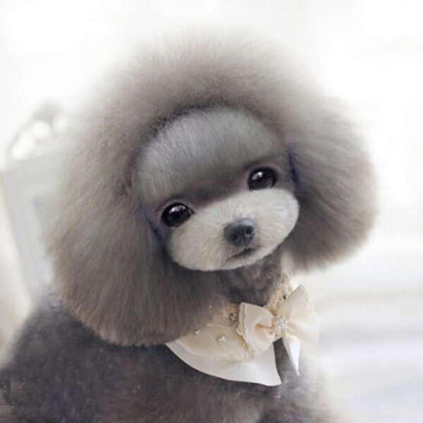 Pet Dog Accessories Bow-Knot Ties Handmade Dog Necklace Puppy Neckties For Small Dogs Collar Fur Adorn Pearl Grooming Supplies