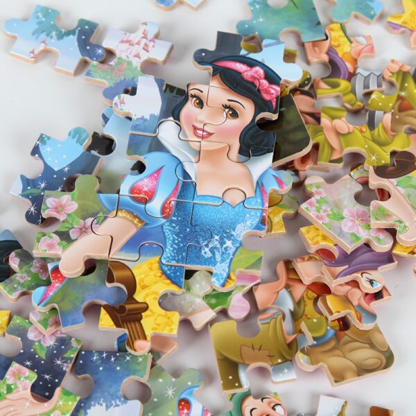 60pcs/set Snow White Theme Jigsaw Puzzle with Iron Box Princess Jigsaw Board Kids Birthday Party Gift Toy Supplies