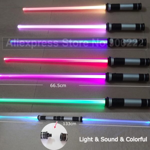 (2 Pieces/Lot) Flashing Lightsaber Laser Double Sword Toys Sound and Light for Boy Girls