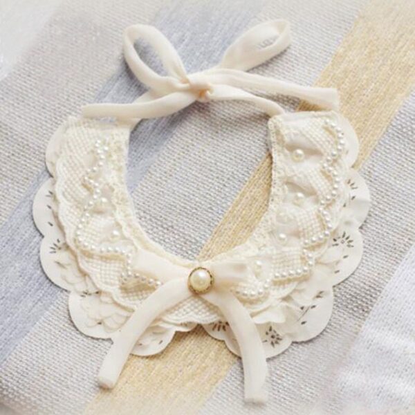Pet Dog Accessories Bow-Knot Ties Handmade Dog Necklace Puppy Neckties For Small Dogs Collar Fur Adorn Pearl Grooming Supplies
