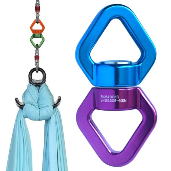 Fitness CLIMB 30KN CARABIN Universal Ring Gimbal Ring Rotary Connector Rotational Hammock Swing Spinner Rope Swivel Connector