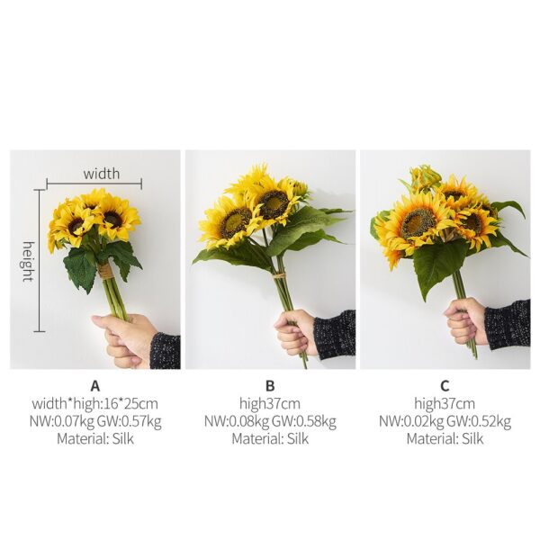 Fake Flowers Artificial Sunflower Plants Silk Flowers Fall Decorations Flores Artificiales Para Decoracion Hogar Flower Branch