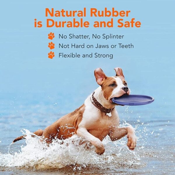 Dog Flying Discs Toy Eco Friendly Soft Rubber Floatable UFO Resistant Bite Chew Disk Puppy Interactive Training Pet Supplies
