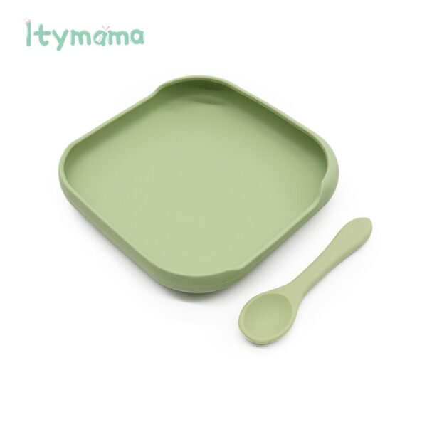 Baby Silicone Feeding Plate Platos Set Baby Bibs Suite Fashionable Children's Dishes Bowl Baby Tableware BPA Free Baby Plate