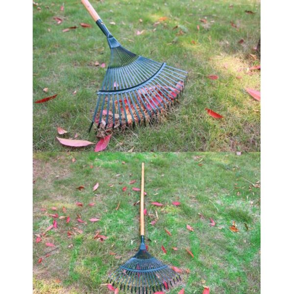 Realmote Rake 22 toothed Rake dead leaf Rake steel wire garden Rake gardening tools agriculture