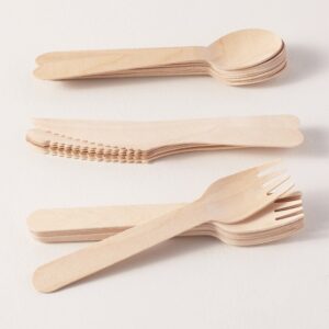 100pcs Wooden Cutlery Knives...