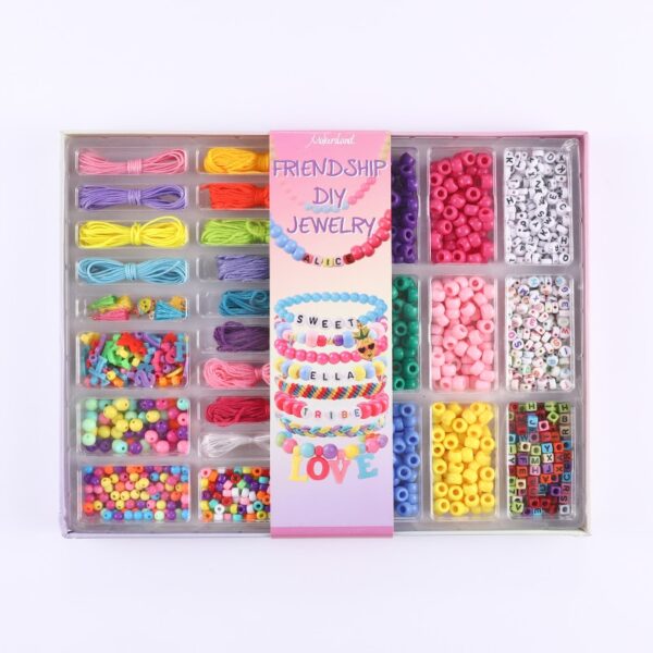 Makersland DIY Colorful Beads Set Handmade Beaded Girl Toys Puzzle Crafts Bracelet Jewelry Making Sets Creative Gift For Child