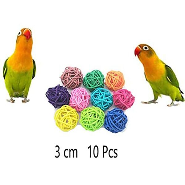 Bird Parrot Swing Toys, 19 Pcs Pet Bird Cage Hammock Shoe Chewing Toy Hanging Bell Wooden Perch for Small Parrots
