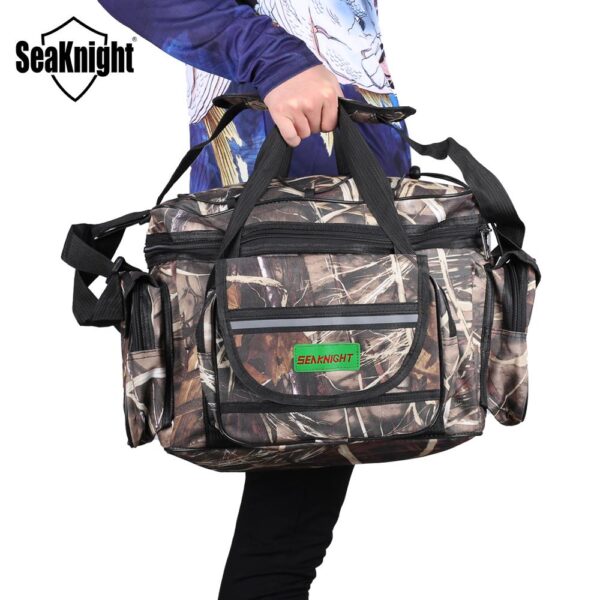 SeaKnight SK003 Waterproof Fishing Bag Large Capacity Multifunctional Lure Fishing Tackle Pack Outdoor Shoulder Bags 50*27*28cm