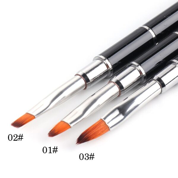 1pcs Nail Art Brushes For Manicure Double Sided Paint Acrylic Brush Pen UV Gel Polish Acryl Nail Design Accessory Tools JI1841