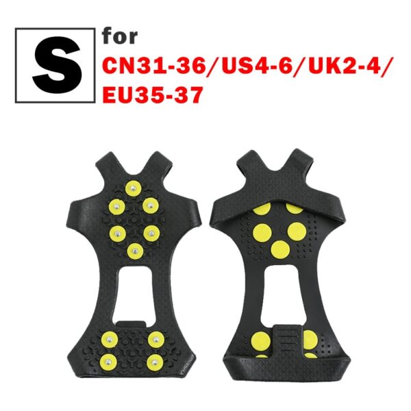 Mosodo 1pair Anti-Skid Snow Ice Gripper Winter Unisex Shoe Cleats Grips Spikes Crampons Fishing Climbing Anti Slip Shoes Cover