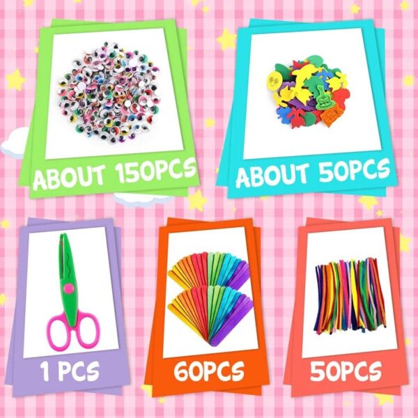 1100 Pcs Craft Supply Kit, Craft Box for Kids Art and Craft Supplies Crafts Of Arts and Crafts in Parent Child Classroom