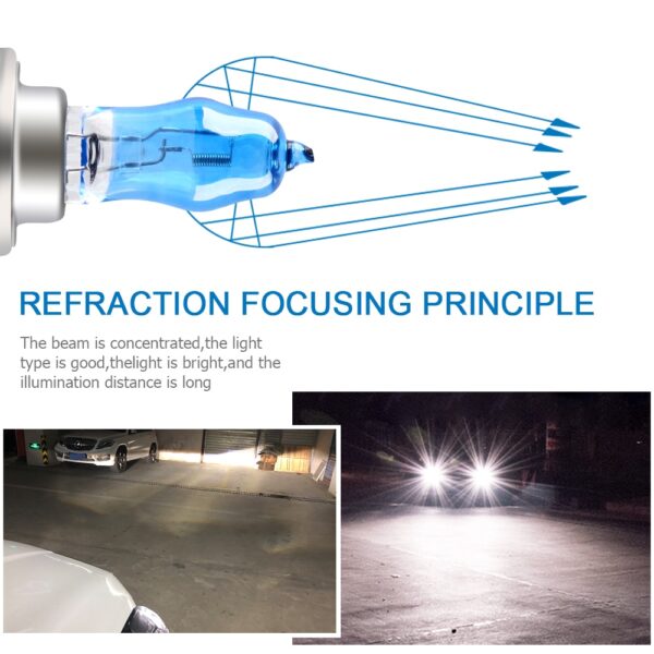 2pcs Super White Halogen Bulb H1 H3 H4 H7 H9 H11 9006 Auto Halogen Lamp Fog Lights 100W 12V 6000K Motorcycle Car Headlight Lamp