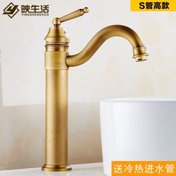 Antique Diverter Basin Faucet Mixer Gold Retro Bathtub Basin Faucets Sink Waterfall Torneira Banheiro Home Improvement EA6TPL