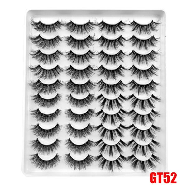 20 Pairs Thick Black Mixed 3D Mink False Eyelashes Natural Long Wispies Bushy Fluffy Lashes Reusable Eye Makeup Beauty Extension