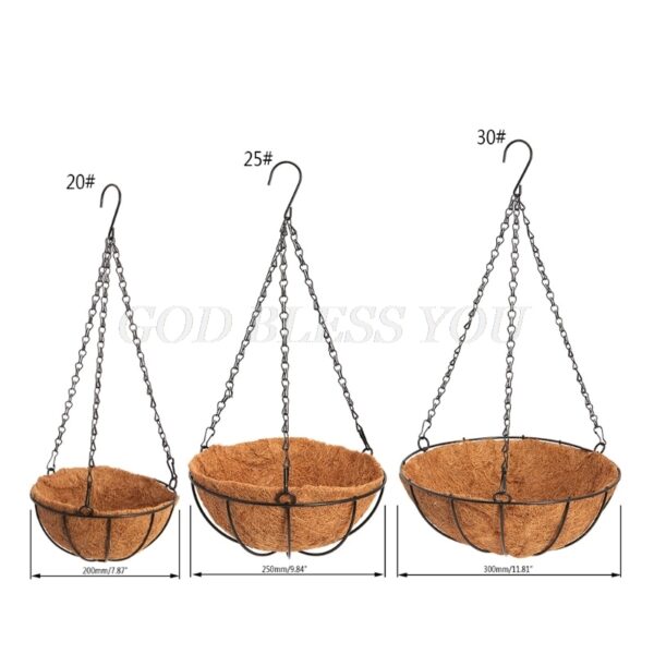 Hanging Coconut Vegetable Flower Basket Liners Planter Garden Decor Iron Art Drop Shipping