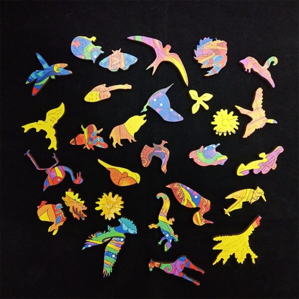 Wooden Puzzle For Kids Children DIY Wooden Puzzles Each Piece Is Animal Shaped Christmas Gift Wooden Jigsaw Puzzle Dropshipper