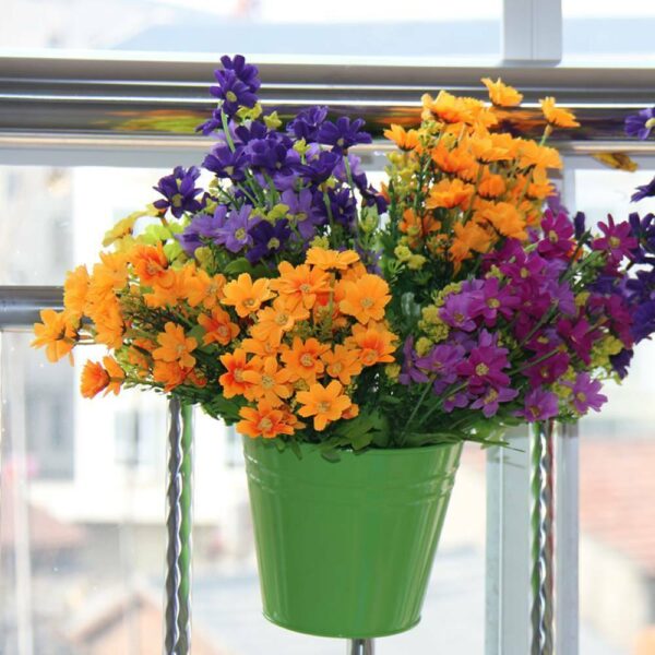 10 Pcs Metal Iron Flower Pot Hanging Planter Removable Plant Pot Wall planter for Home Balcony Garden Decorations Accessories