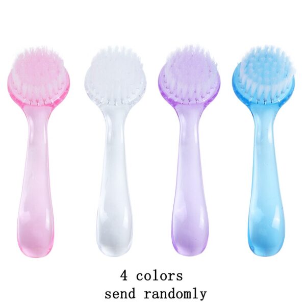 1pcs Cleaning Brush Nail Art Dust Powder Remove Cleaner Soft Plastic Brushes Manicure Makeup Nails Accessory Clear Tools NL095