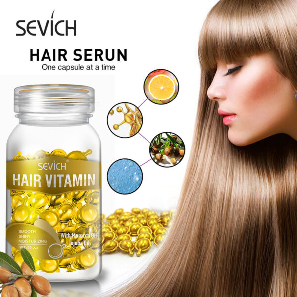 Sevich Smooth Silky Hair Vitamin Capsule Keratin Complex Oil Hair Care Repair Damaged Hair Serum Moroccan Oil Anti Hair Loss