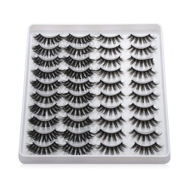 20 Pairs Thick Black Mixed 3D Mink False Eyelashes Natural Long Wispies Bushy Fluffy Lashes Reusable Eye Makeup Beauty Extension