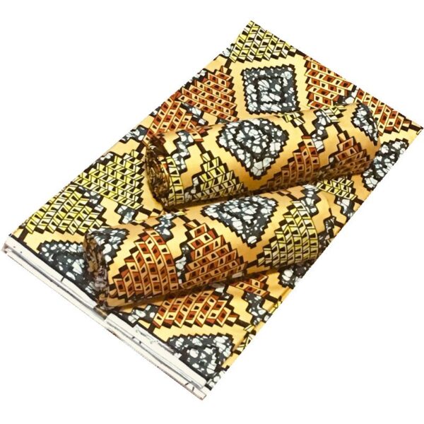 2021 African Gold Wax Fabric 100% cotton High Quality Nigeria Fabric Wax Print Ankara Wax For Sewing 6yards Women Fabric