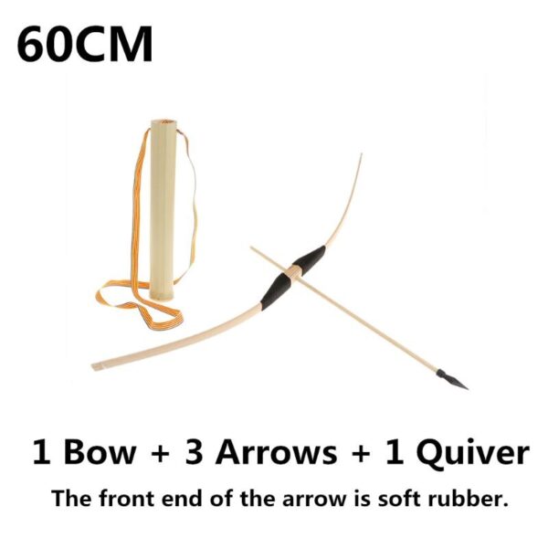 Safe Bamboo Bow And Arrow Toy Set Hero Cosplay Outdoor Sports Kids Toy Gift Boy Favors Craft
