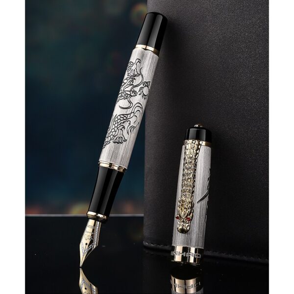 High Quality Luxury JinHao Dragon Fountain Pen Vintage Ink Pens for Writing Office Supplies Stationery Gift caneta tinteiro