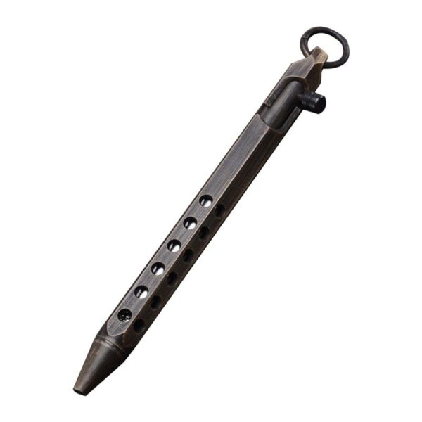 Solid Brass Gel Ink Pen Retro Hexagonal Bolt Action Writing Tool Stationeries