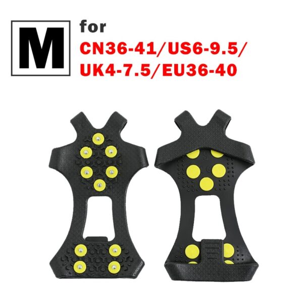 Mosodo 1pair Anti-Skid Snow Ice Gripper Winter Unisex Shoe Cleats Grips Spikes Crampons Fishing Climbing Anti Slip Shoes Cover