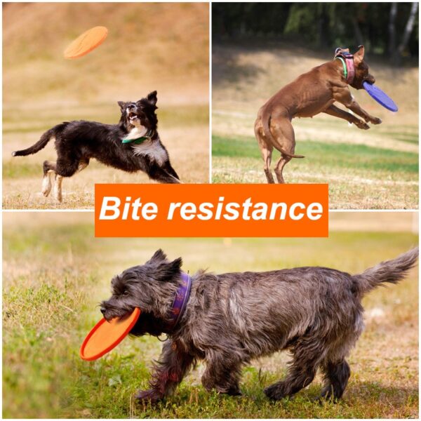 Dog Flying Discs Toy Eco Friendly Soft Rubber Floatable UFO Resistant Bite Chew Disk Puppy Interactive Training Pet Supplies