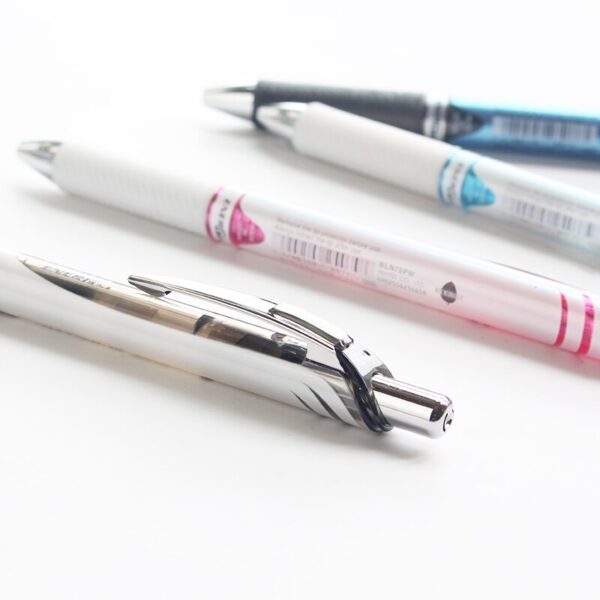 6pcs Pentel BLN75 EnerGel Series Gel Smooth Writing Supplies 0.5mm Needle-Point Press Type Neutral Pen