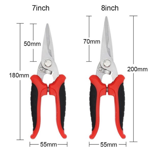 Garden Household Potted Weed Branches Small Scissors Pruning Shears Fruit Picking Scissors Gardening Tools Steel Blades
