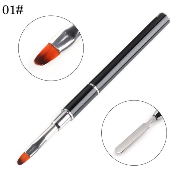 1pcs Nail Art Brushes For Manicure Double Sided Paint Acrylic Brush Pen UV Gel Polish Acryl Nail Design Accessory Tools JI1841