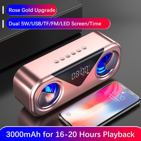 LED Altavoces Bluetooth Speaker FM Radio Caixa De Som Portatil Alarm Clock Alto-falantes Subwoofer Speakers Home Theater Boombox