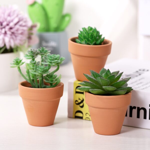 BESTOMZ 10Pcs Small Mini Terracotta Pot Clay Pottery Planter Flower Pots Succulent Nursery Pots Wedding Party Favor (As Shown)