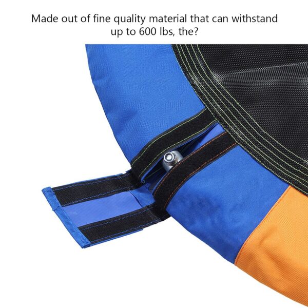 Outdoor 1M 40inch Saucer Rotate Tree Nest Swing 900D 600lbs Flying Giant Rope Round Swing