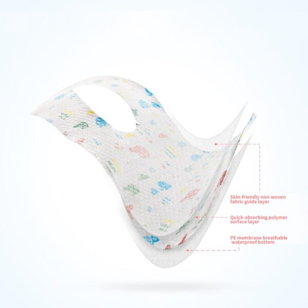 20 Pcs Baby Disposable Bibs Non-Woven Fabric Baby Toddler Bibs Feeding Saliva Apron Paper Bibs