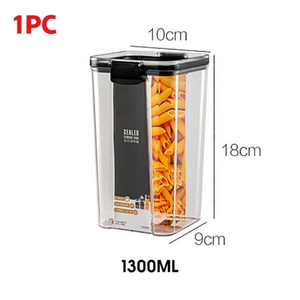 Food Storage Container Plastic Kitchen Refrigerator Noodle Box Multigrain Storage Tank Transparent Sealed Cans 460-1800ml
