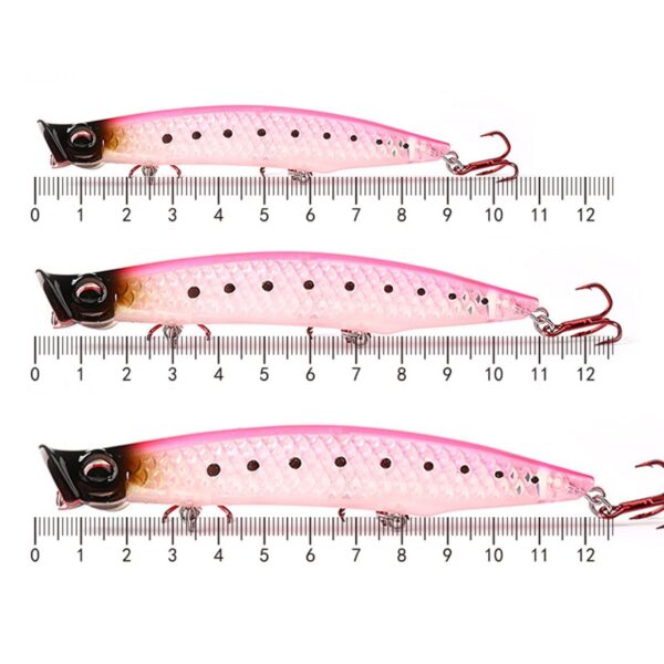 Kingdom Poppers Fishing Lures Hard Bait Topwater 123mm 18.5g,110mm 12.8g,90mm 7.5g Quality Hooks Artificial fish Lure Model 3508