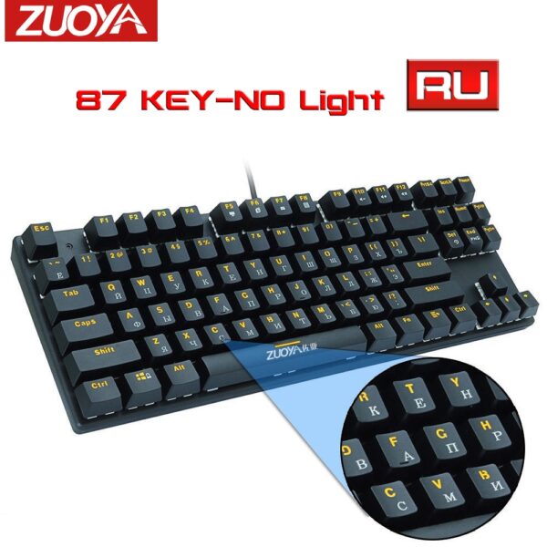 ZUOYA Mechanical Keyboard RGB Mix Backlit Wired Gaming Keyboard Anti-ghosting Blue Red Switch For Game Laptop PC Russian US