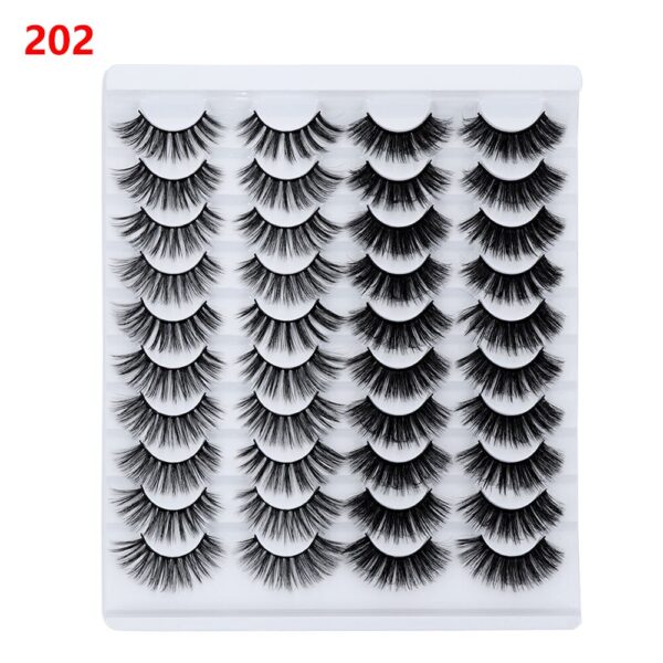 20 Pairs Thick Black Mixed 3D Mink False Eyelashes Natural Long Wispies Bushy Fluffy Lashes Reusable Eye Makeup Beauty Extension