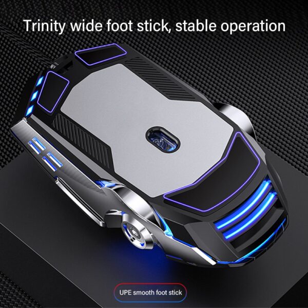 Wired Mechanical Mouse Gaming Mouse Mute Ergonomics with RGB Light for PC Computer Laptop Game Right Hand Dazzle Color E-sports