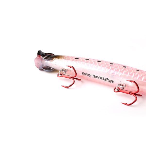 Kingdom Poppers Fishing Lures Hard Bait Topwater 123mm 18.5g,110mm 12.8g,90mm 7.5g Quality Hooks Artificial fish Lure Model 3508