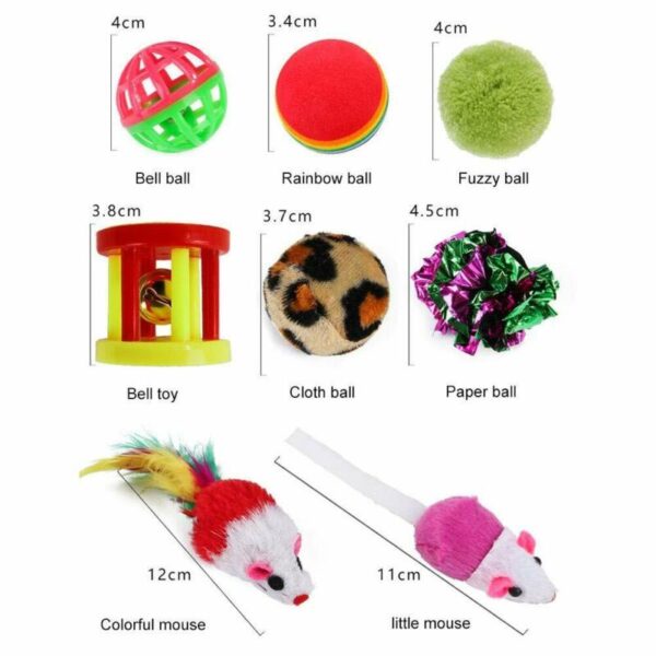 21Pcs/Set Pet Kit Collapsible Tunnel Cat toy Fun Channel Feather Balls Mice Shape Pet Kitten Dog Cat Interactive Play Supplies