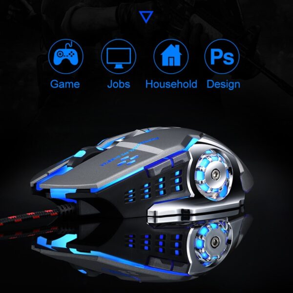Wired Gaming Mouse USB Optical Gamer Mouse Ergonomic Mice 6 Buttons 3200DPI Computer Programmable Mouse For PC Laptop Desktop