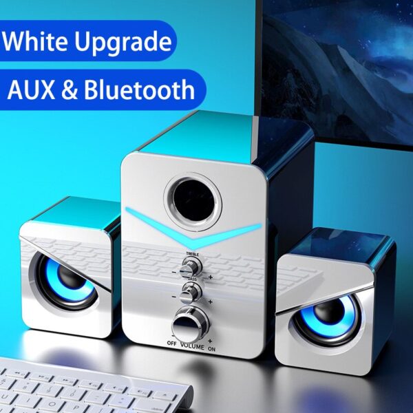 USB Wired Fashion Combination Speaker For Computer Speakers Bass Stereo Music Player Subwoofer Sound Box For PC Phones Sound Bar