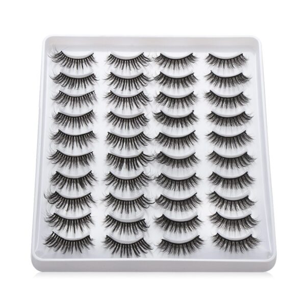 20 Pairs Thick Black Mixed 3D Mink False Eyelashes Natural Long Wispies Bushy Fluffy Lashes Reusable Eye Makeup Beauty Extension